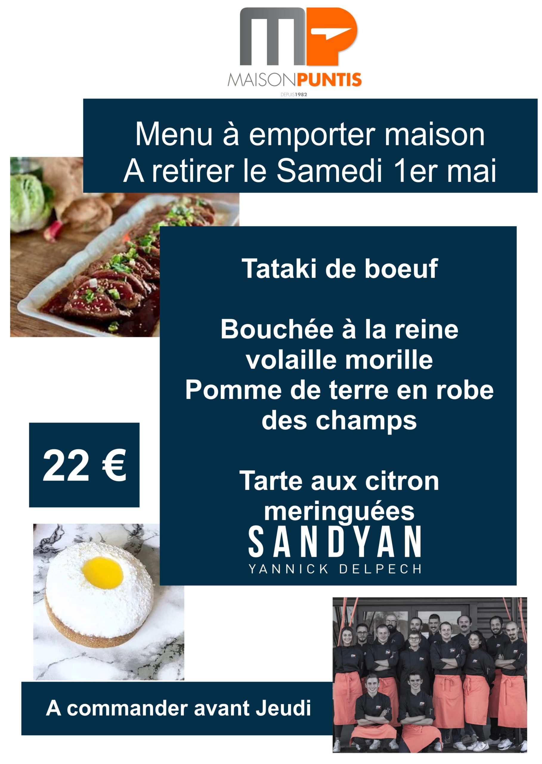 Menu du 1er Mai 2021 - Maison Puntis